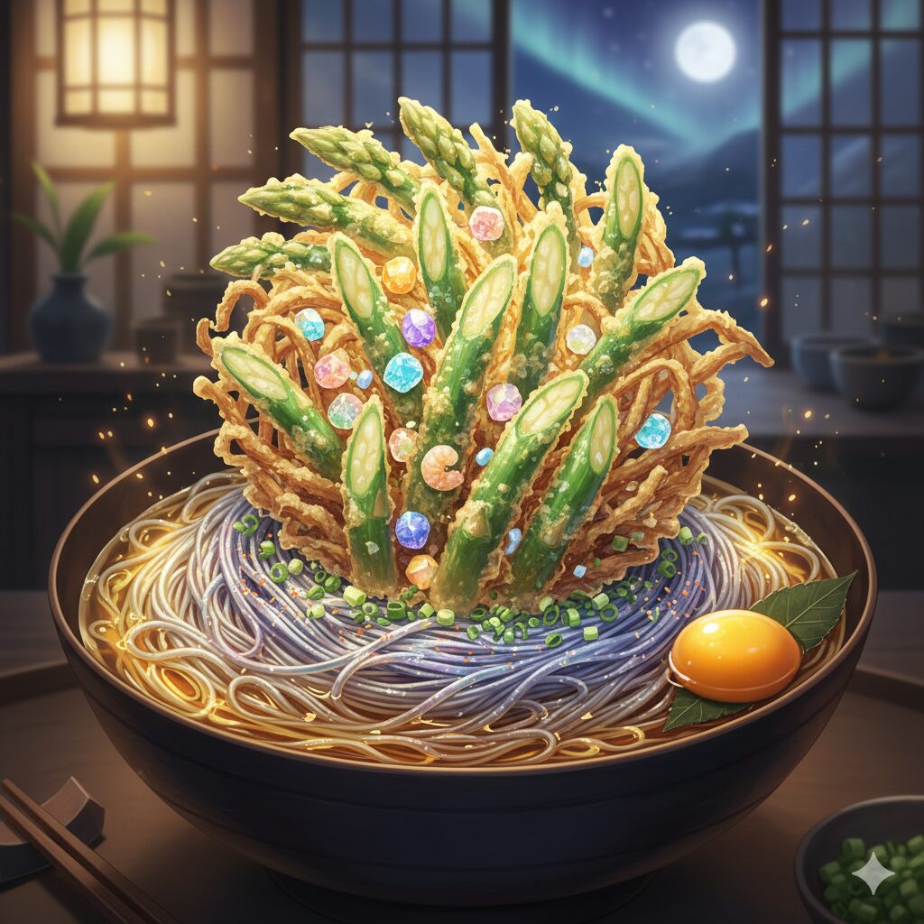 【刻の節目】銀河の糸と昇龍のかき揚げ ～エテリアの年越し蕎麦～