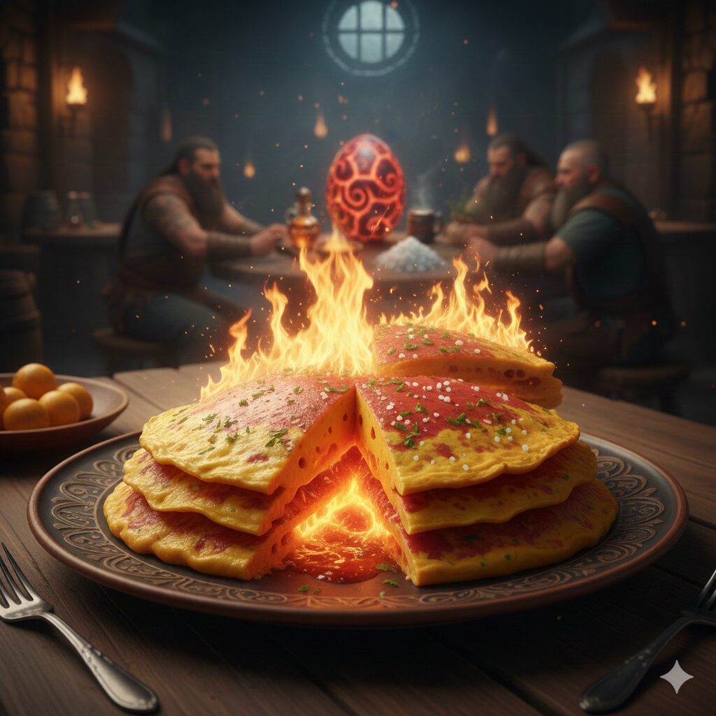 飛竜の焔たまご焼き：荒野を駆ける冒険者のスタミナ朝食