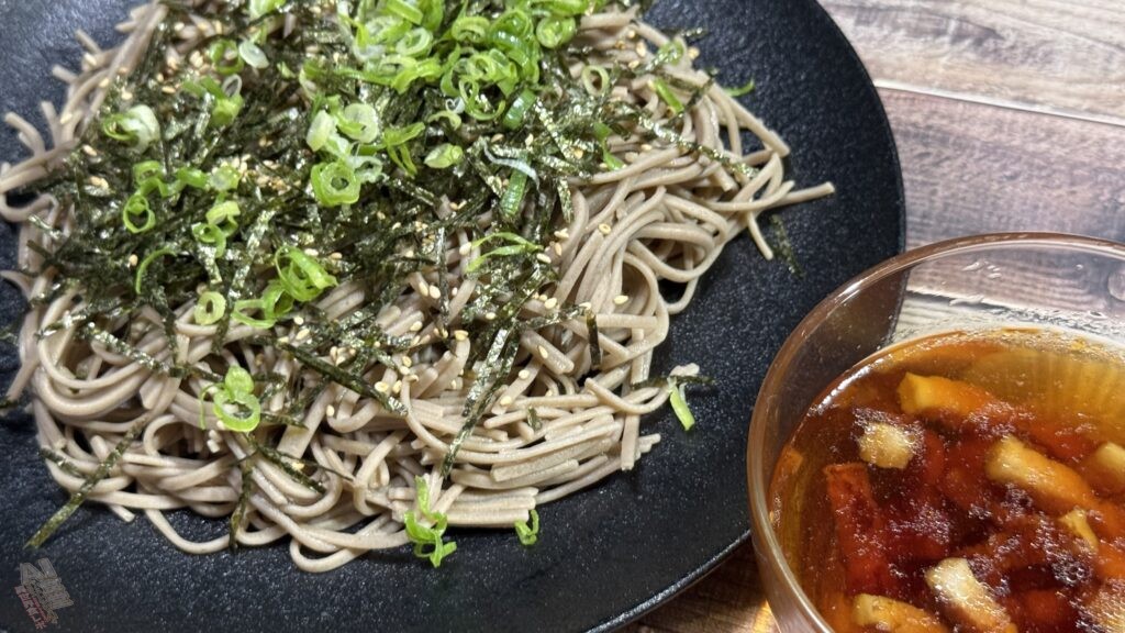スタミナ豚ラー油つけ蕎麦の簡単お手軽レシピだよっ！山本かじの韃靼